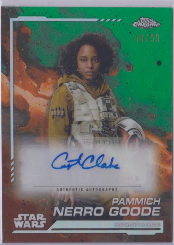 Crystal Clarke as Pammich Nerro Goode #AU-CC Star Wars 2024 Topps Chrome Autograph