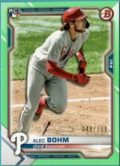 Alec Bohm [Neon Green] #2 Baseball Cards 2021 Bowman Prices