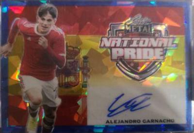 Alejandro Garnacho [Prismatic Orange] #NP-AG1 Soccer Cards 2022 Leaf Metal National Pride Autographs