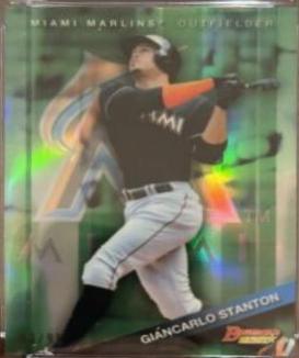 Giancarlo Stanton [Green Refractor] #34 Baseball Cards 2015 Bowman's Best