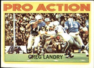 Greg Landry [In Action] #261 Prices | 1972 Topps | Football Cards