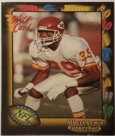 Albert Lewis #87 Football Cards 1991 Wild Card