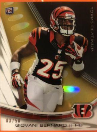 Giovani Bernard [Gold Refractor] #115 Football Cards 2013 Topps Platinum