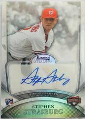 Stephen Strasburg [Refractor Autograph] #1 Baseball Cards 2010 Bowman Sterling Prices