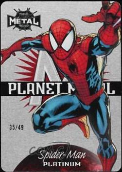 Spider-Man [Platinum] #19 Marvel 2022 Metal Universe Spider-Man Planet Metal