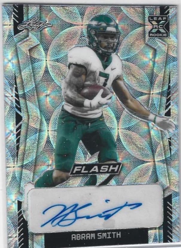 Abram Smith [Kaleidoscope Silver] #BA-AS1 Football Cards 2022 Leaf Flash Autographs