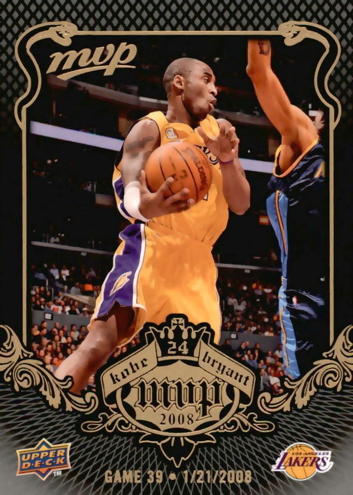 Bryant #KB-39 Basketball Cards 2008 Upper Deck MVP Kobe