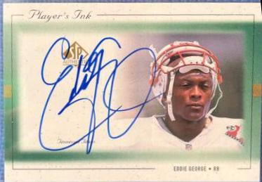 Eddie George [Green] #EG-A Football Cards 1999 SP Authentic Player's Ink