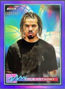 Cole Anthony [Purple Refractor] #1 Basketball Cards 2021 Topps Finest