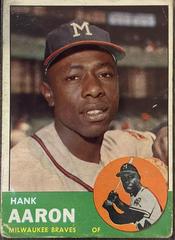 1963 outlets Topps Hank Aaron #390 - OC/EX