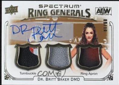 Dr. Britt Baker [Autograph] #RL-21 Wrestling Cards 2021 Upper Deck AEW Spectrum Ring Generals Relics