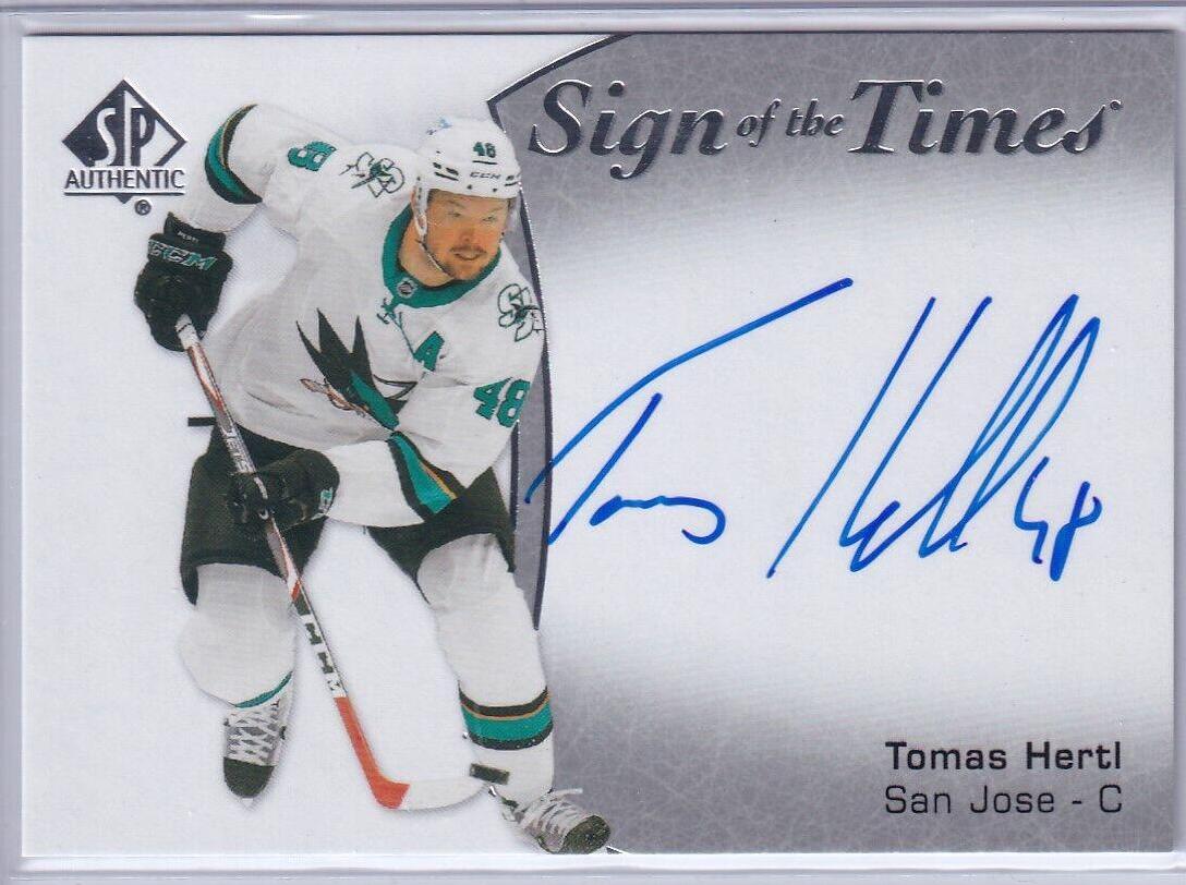 Tomas Hertl #SOTT-HE Hockey Cards 2021 SP Authentic Sign of the Times Autographs