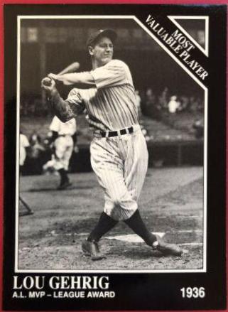 Lou Gehrig #310 Baseball Cards 1991 Conlon Collection