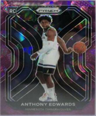 Anthony Edwards [Purple Ice Prizm] #258 Basketball Cards 2020 Panini Prizm