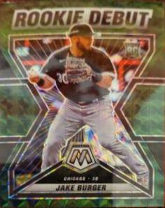 Jake Burger [Green] #RD-18 Prices | 2022 Panini Mosaic Rookie Debut ...