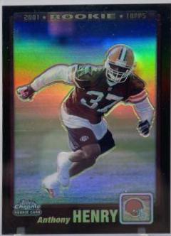 Anthony Henry [Black Refractor] #306 Football Cards 2001 Topps Chrome