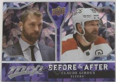 Claude Giroux #BA-17 Hockey Cards 2021 Upper Deck MVP Before and After