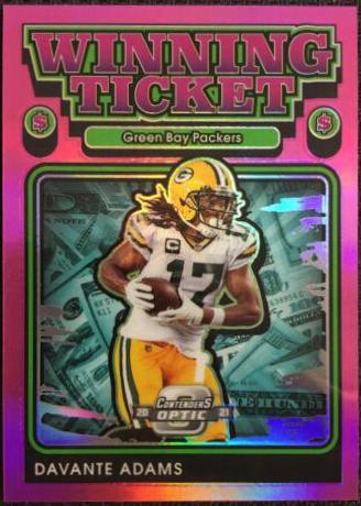 Davante Adams [Pink] #WT15 Football Cards 2021 Panini Contenders Optic Winning Ticket