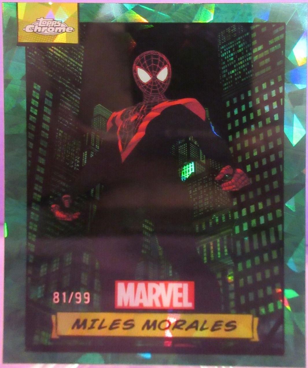 Miles Morales [Green Sapphire] 81 Prices Marvel 2024 Topps Chrome Marvel Cards