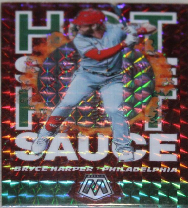 2021 bryce sale harper hot sauce Green mosaic prizm