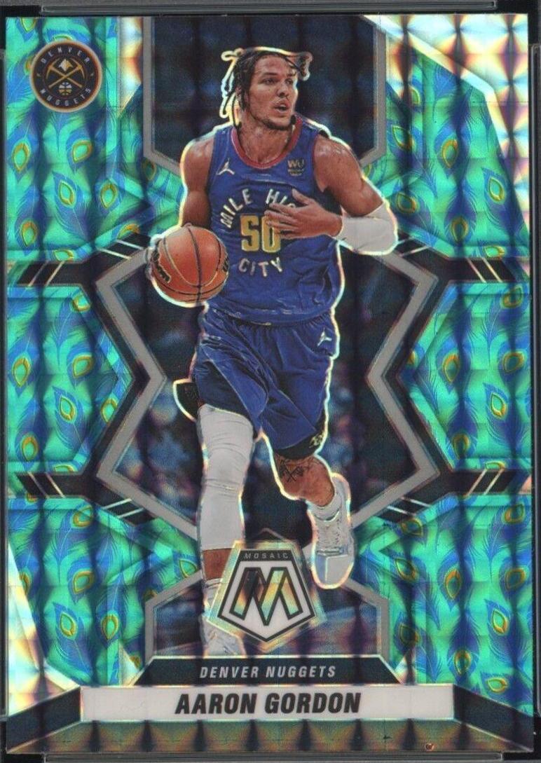 Aaron Gordon [Choice Peacock] #56 Basketball Cards 2021 Panini Mosaic