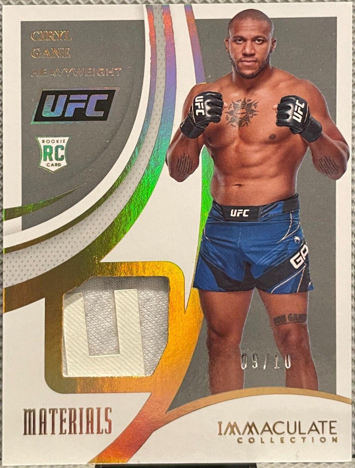 Ciryl Gane [Gold] #M-CGN Ufc Cards 2021 Panini Immaculate UFC Materials