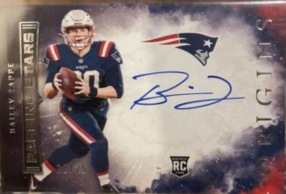 Bailey Zappe #PAS-BZA Football Cards 2022 Panini Origins Passing Stars Signatures