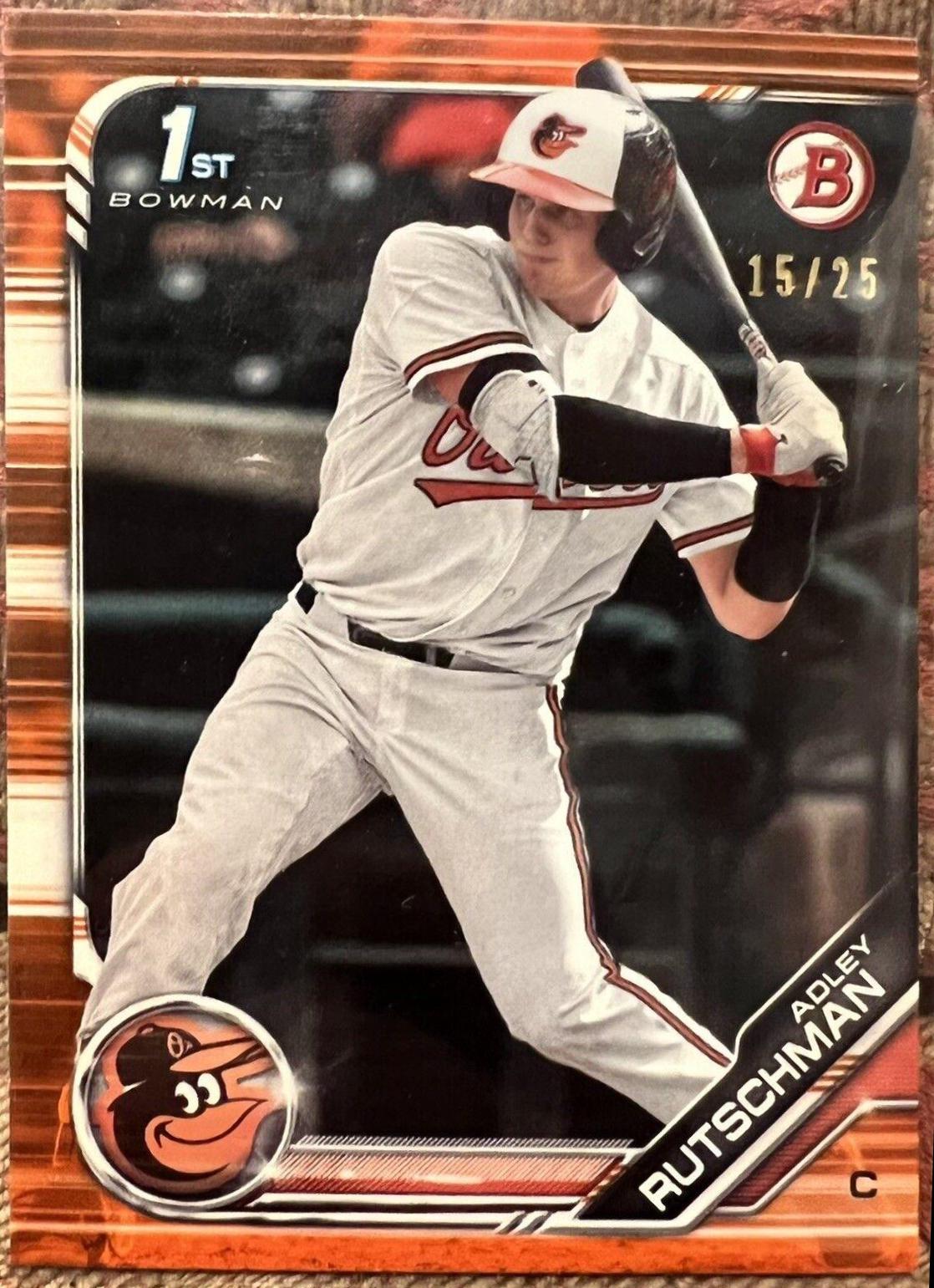 Adley Rutschman [Orange] #BD-1 Baseball Cards 2019 Bowman Draft