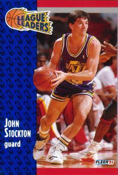 John Stockton #221 Basketball Cards 1991 Fleer