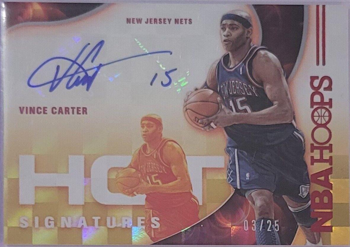 Vince Carter [Red] #HS-VCT Basketball Cards 2021 Panini Hoops Hot Signatures