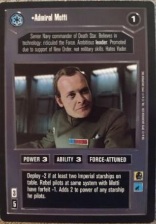 Admiral Motti Star Wars CCG Premiere