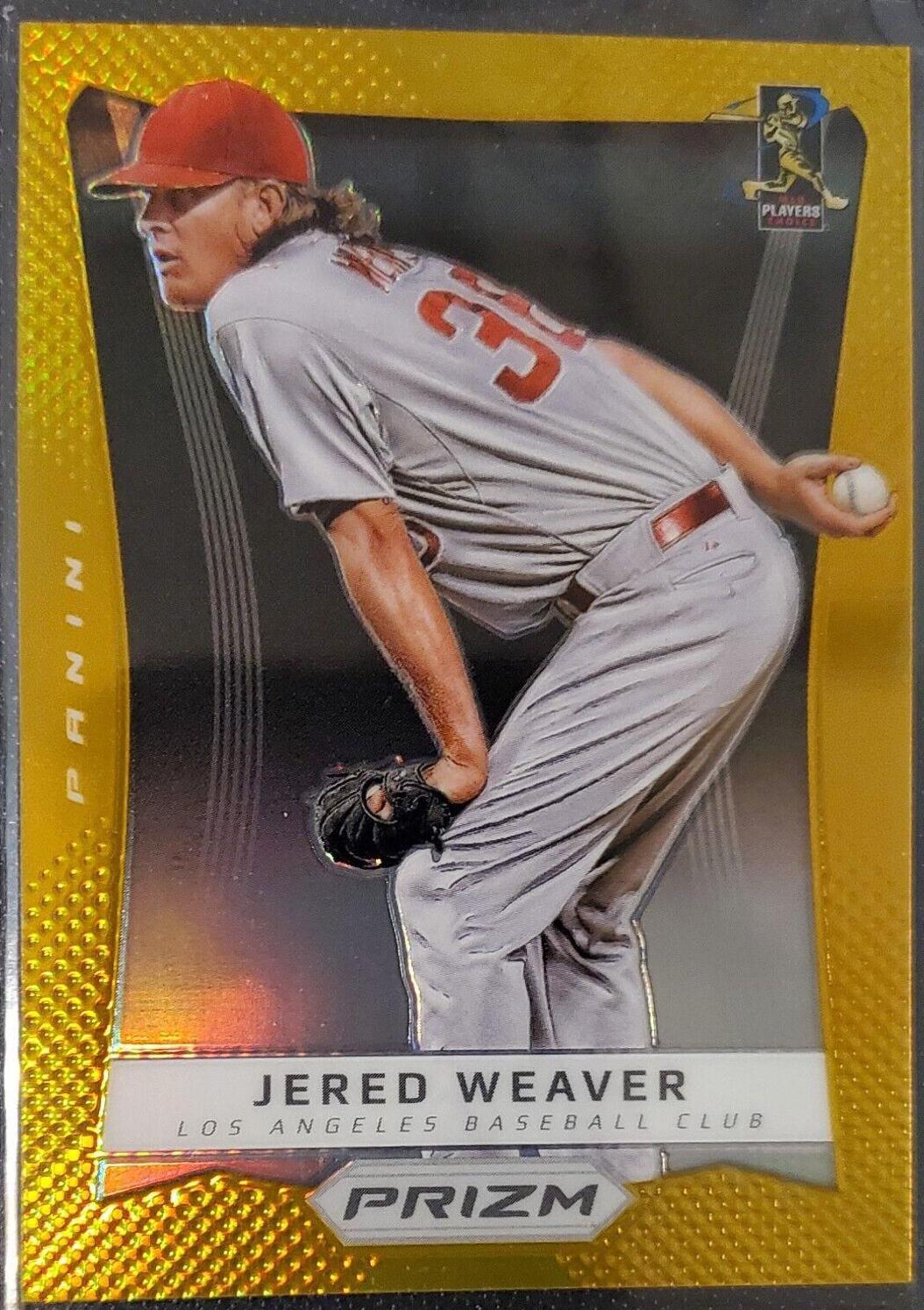 Jered Weaver [Gold Prizm] #60 Baseball Cards 2012 Panini Prizm