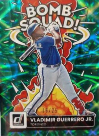 Vladimir Guerrero Jr. [Green] #BS-2 Baseball Cards 2022 Panini Donruss Bomb Squad