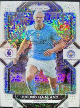 Erling Haaland [White Sparkle] #9 Soccer Cards 2022 Panini Prizm Premier League