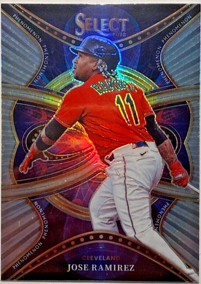 Jose Ramirez [Holo] #P13 Baseball Cards 2022 Panini Select Phenomenon