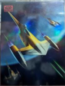 N-1 Starfighter  [Red Refractor] #AN-10 Star Wars 2024 Topps Chrome Galaxy Art of Naboo