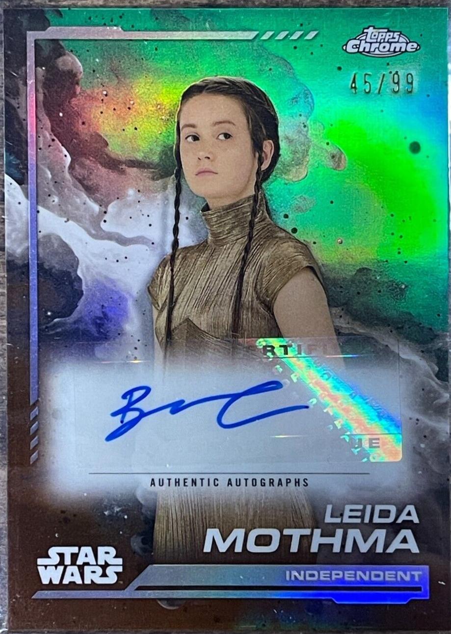 Bronte Carmichael as Leida Mothma [Kashyyyk Green Refractor] #AU-BC Star Wars 2024 Topps Chrome Autograph