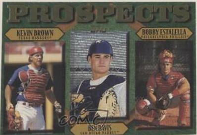 Ben Davis, Bobby Estalella, Kevin Brown #205 Baseball Cards 1997 Topps