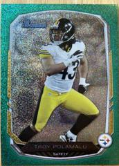 Troy Polamalu [Silver Ice Green] #105 Football Cards 2013 Bowman Prices