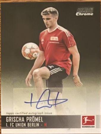 Grischa Promel [Black Refractor] #CAC-GP Soccer Cards 2021 Stadium Club Chrome Bundesliga Autographs