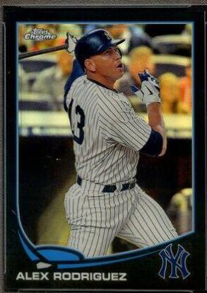 Alex Rodriguez [Black Refractor] #168 Baseball Cards 2013 Topps Chrome