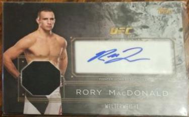 Rory MacDonald #TCAR-RM Ufc Cards 2016 Topps UFC Top of the Class Autograph Relic