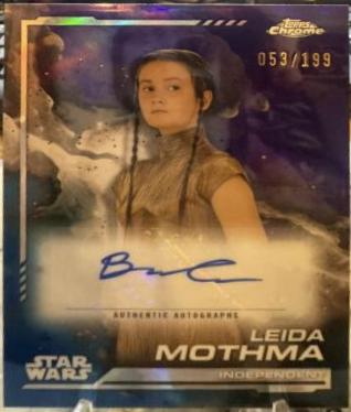 Bronte Carmichael as Leida Mothma [Kamino Aqua Refractor] #AU-BC Star Wars 2024 Topps Chrome Autograph