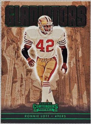 Ronnie Lott [Emerald] #GLD-RLO Football Cards 2022 Panini Contenders Gladiators