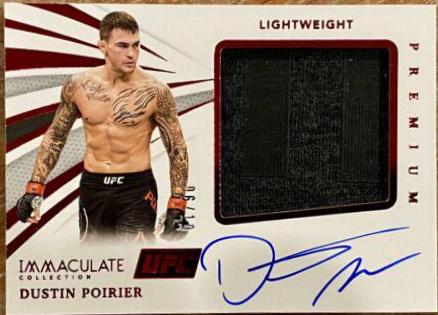 Dustin Poirier [Red] Ufc Cards 2021 Panini Immaculate UFC Premium Memorabilia Autographs