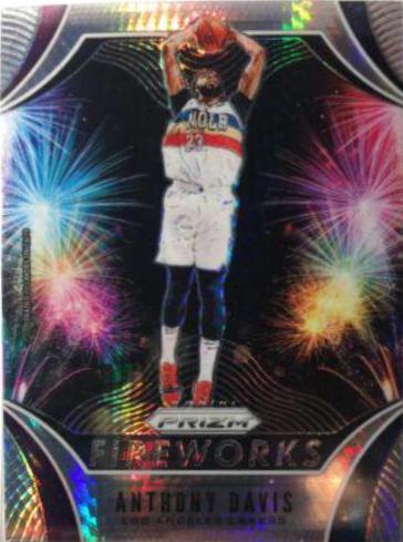 Anthony Davis [Hyper Prizm] #7 Basketball Cards 2019 Panini Prizm Fireworks