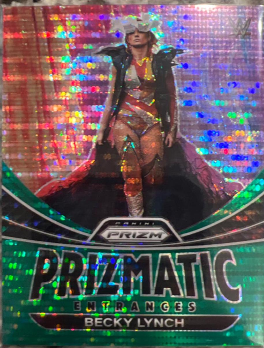 Becky Lynch [green pulsar] #12 Wrestling Cards 2023 Panini Prizm WWE Prizmatic Entrances