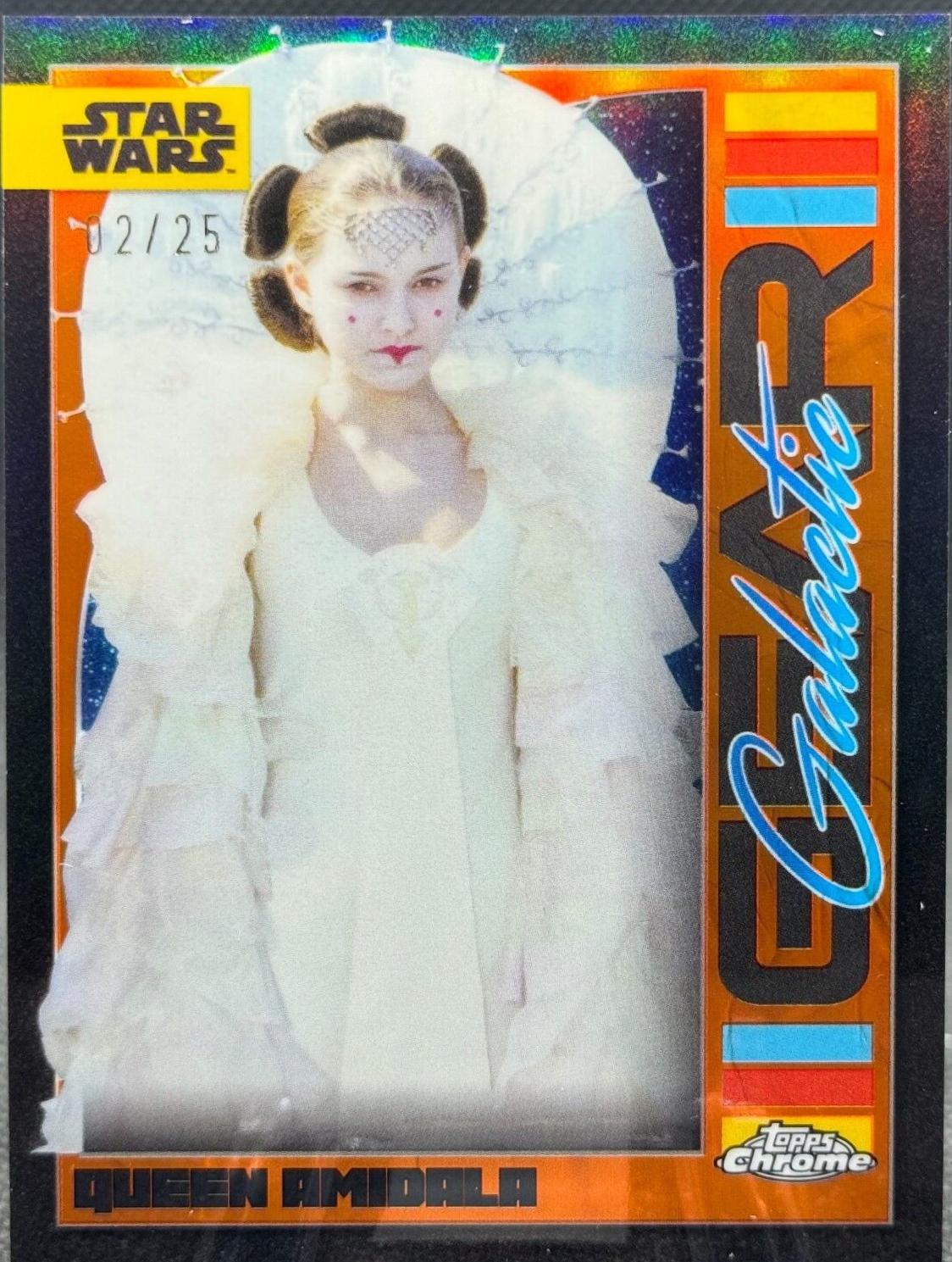 Queen Amidala [Rebel Orange Refractor] #GG-11 Star Wars 2024 Topps Chrome Galactic Gear