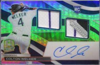 Colton Welker #RDJA-CW Baseball Cards 2022 Panini Chronicles Rookie Dual Jersey Autographs