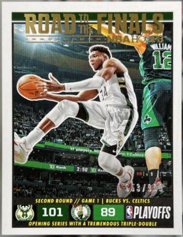 Giannis Antetokounmpo #44 Basketball Cards 2022 Panini Hoops Road to the Finals